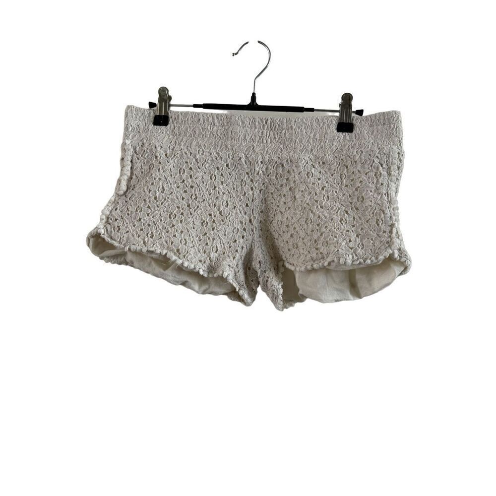 Aqua cream lace shorts XS